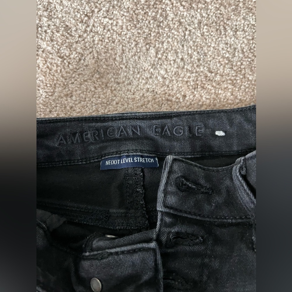 AE ripped black jean shorts - Picture 6 of 8